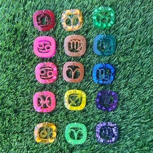 Colorful Zodiac Symbol Keychains